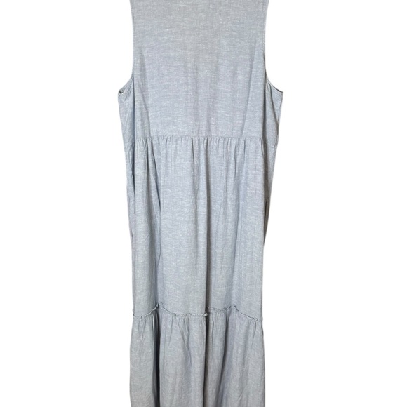 🆕J. Jill Blue Sleeveless V-Neck Maxi Dress - Picture 4 of 6